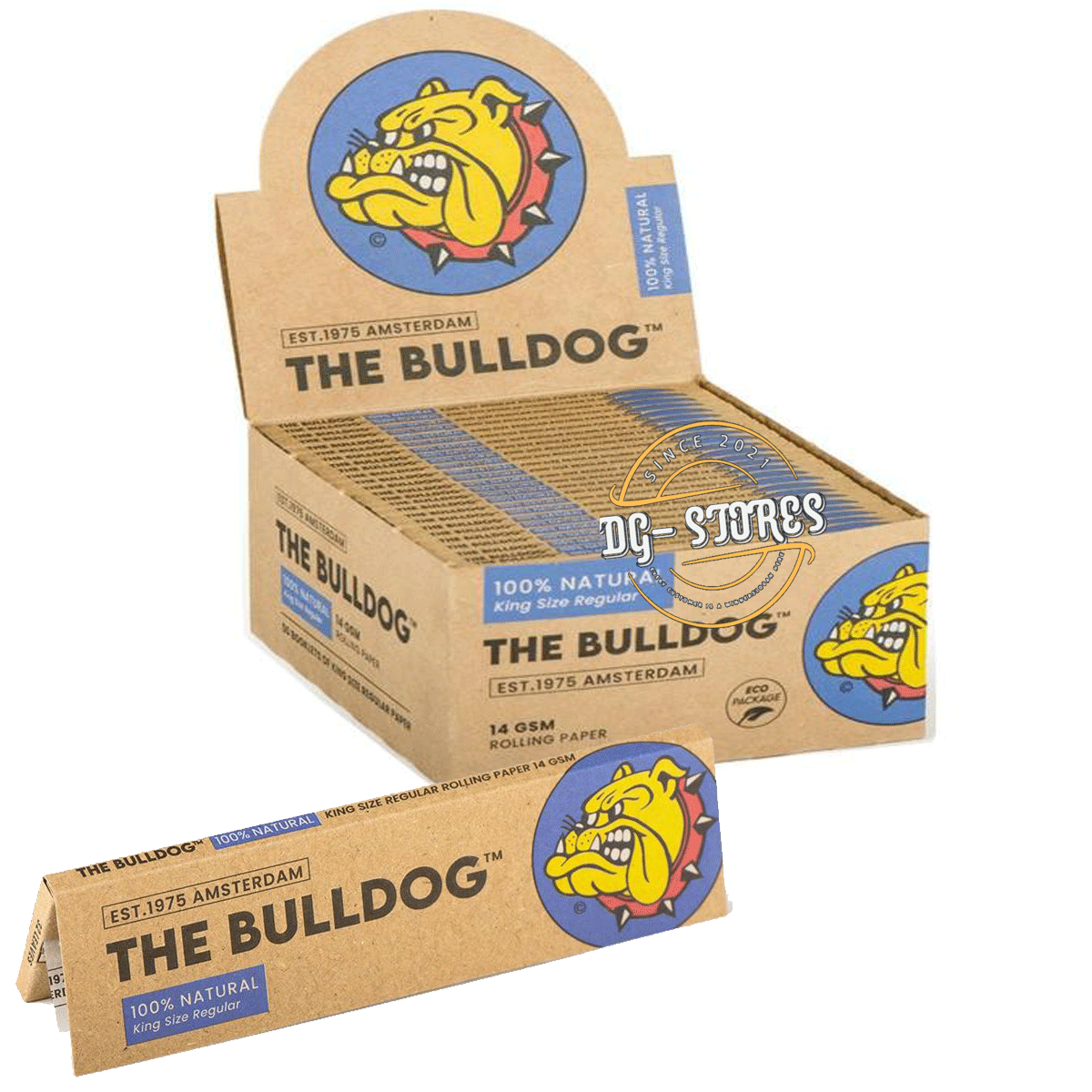 THE BULLDOG Cartine KING SIZE NATURAL ECO Hemp